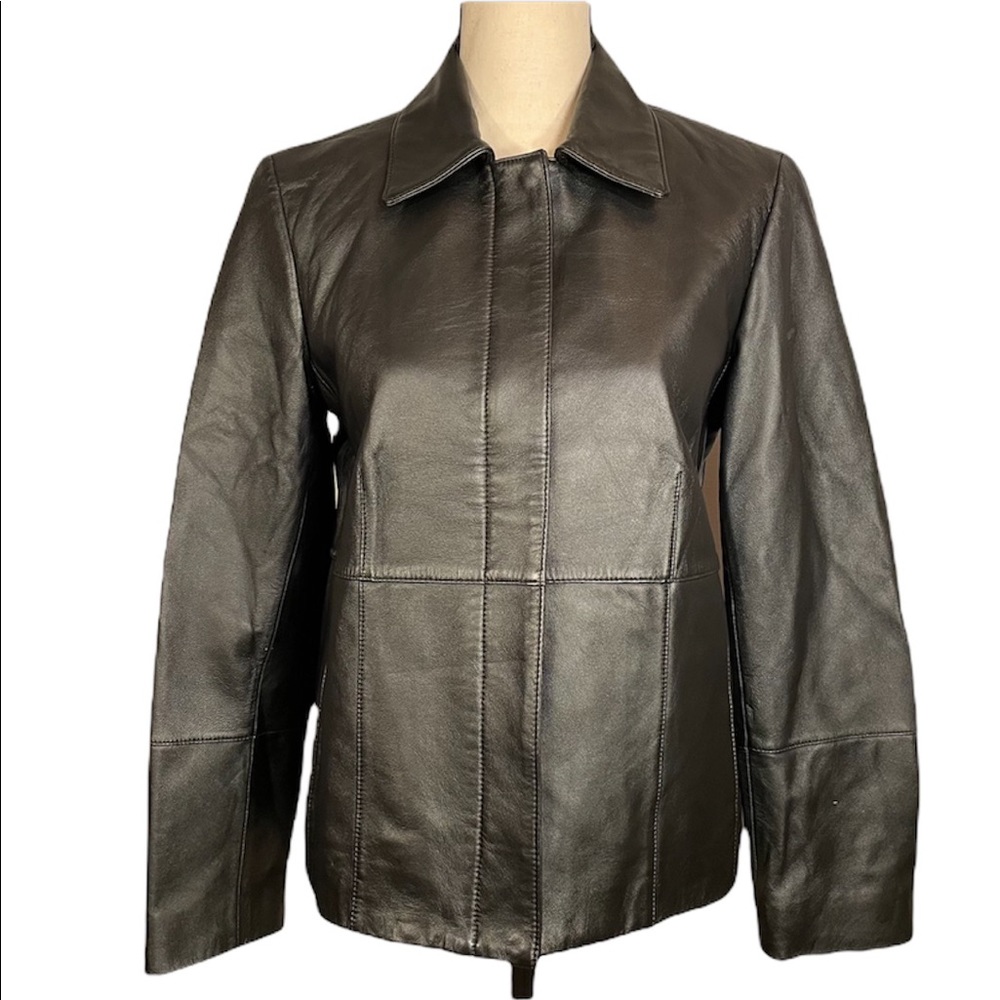 Pendleton 100% Leather Black Full Zip Jacket Size S